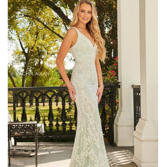 Rachel Allan Dresses Rachel Allan Prom Dress Mint Green Glitter